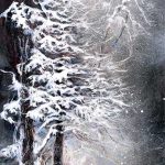 Premières neiges Acrylique / toile 36 po x 18 po